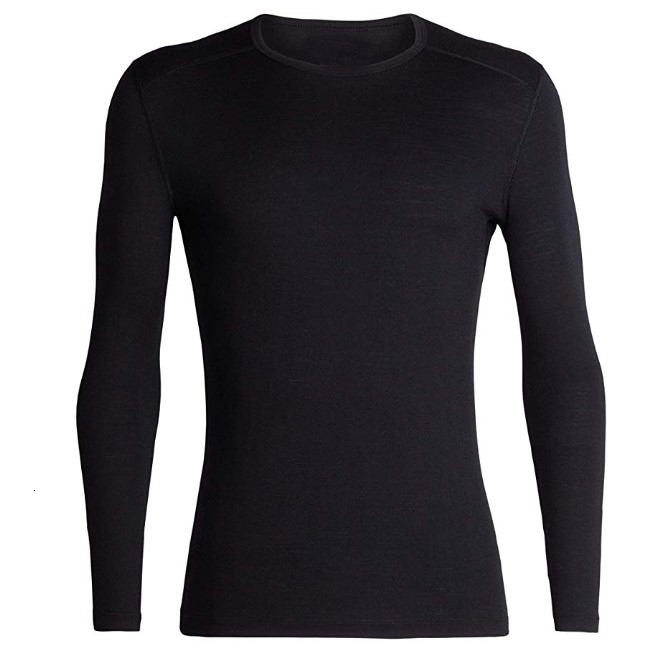 

2021 New Mens Base Layer Men's Midweight Baselayer Top - Merino Wool Crew Neck Long Sleeve Thermal Shirt -xxl 3rlr, Black