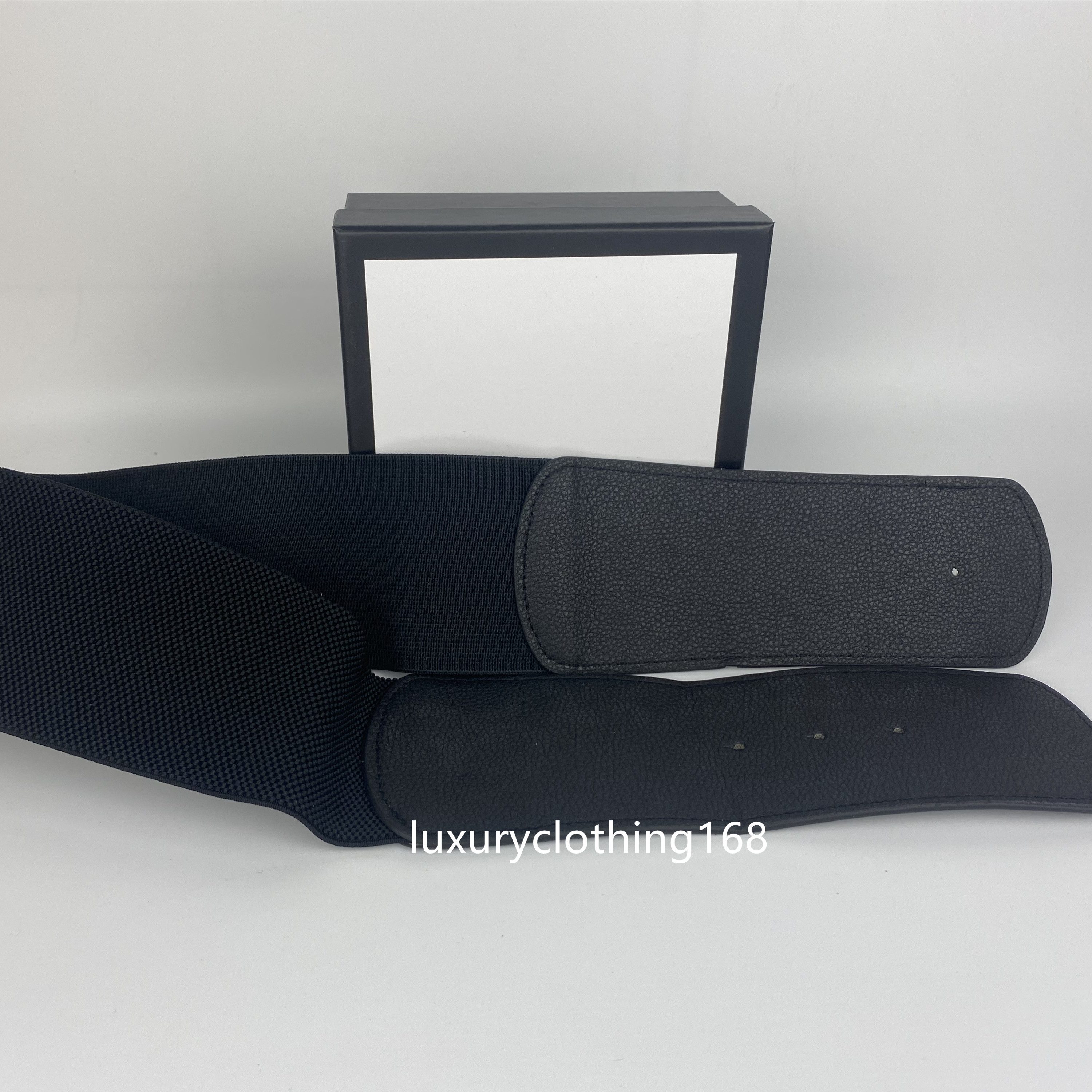 

2021 business mens designer womens belt width 7cm woman belts alloy buckle Matched elastic leather with box, Width 7cm with box