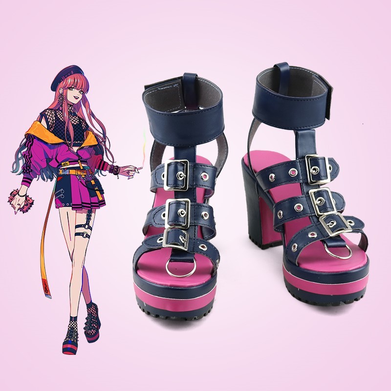 

Anime Japanese Paradox Live Anne Faulkner Bae Cv.96 Cosplay High-heeled Shoes Lolita Summer Sandals Cos A7qn