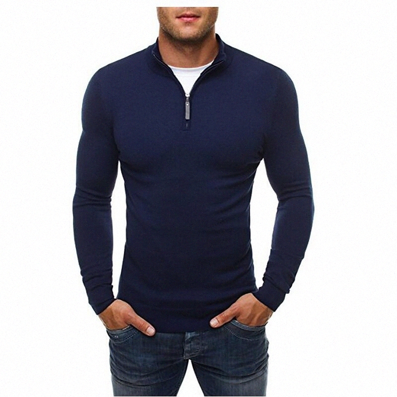 Men's Pullover Knitted Solid Color Acrylic Fibers Long Sleeve Sweater Cardigans V Neck Fall Winter Gray Black Navy Blue Z27c#