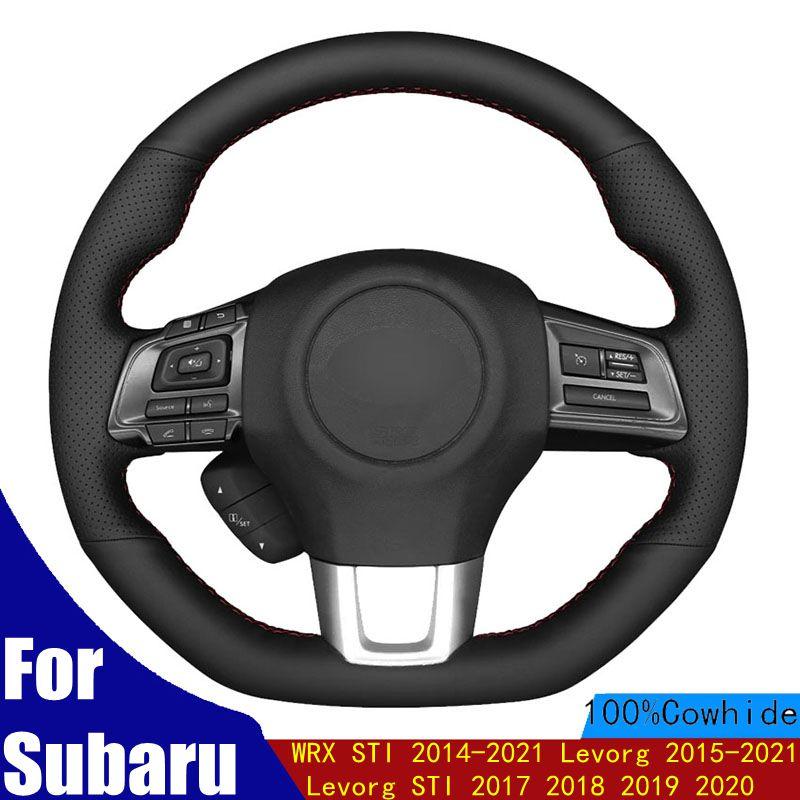 

Steering Wheel Covers Car Genuine Leather For WRX STI 2014-2021 Levorg 2021-2021 2021 Braid