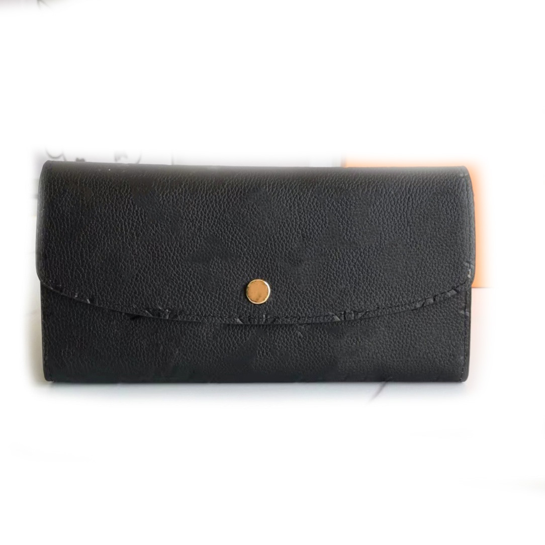 

Classic high-quality designer purse wallet women's embossed buckle long wallets coin purses buckles clip key bag card holder free ship in the box, Red #32369