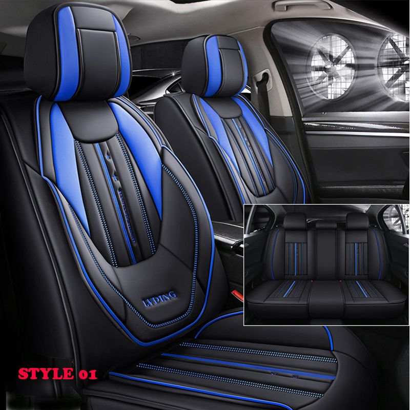 

Sport Style Car Seat cover 3D solid waist all-inclusive pu leather all-season universal seats Cushion for BMW, Honda, Hyundai