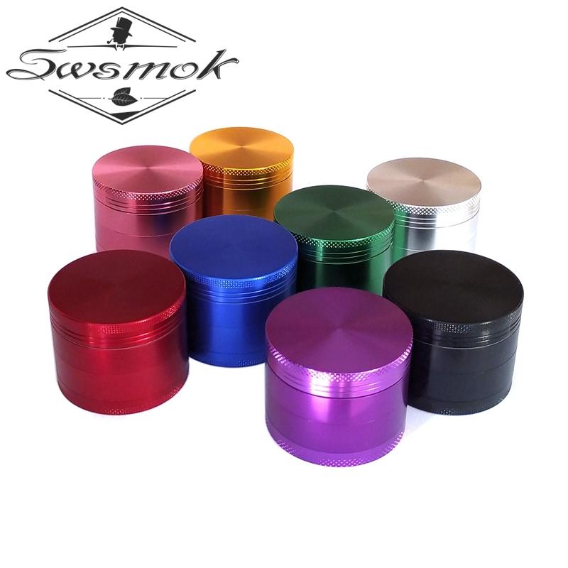 

SWSMOK 50MM 4-layer Aluminum Alloy Tobacco Grinder Spice Grinders Smoking Pipe Accessories Gold Smoke Cutter