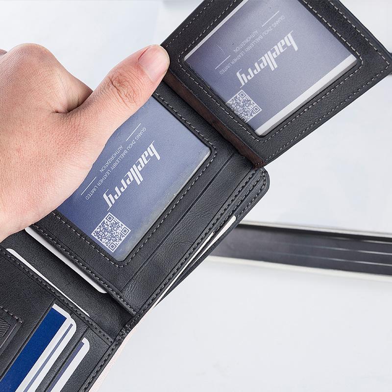 

Top Vintage Men Wallets Leather Wallets Short Slim Men's s Portomonee Carteria, Vertical-blue