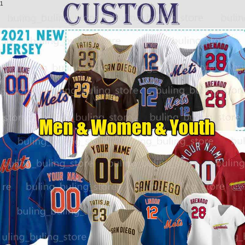 

28 Nolan Arenado Jersey 12 Francisco Lindor Cardinals Padres 23 Fernando Tatis Jr St. Louis San Diego Manny Machado Mets York Mens New, Blue;black