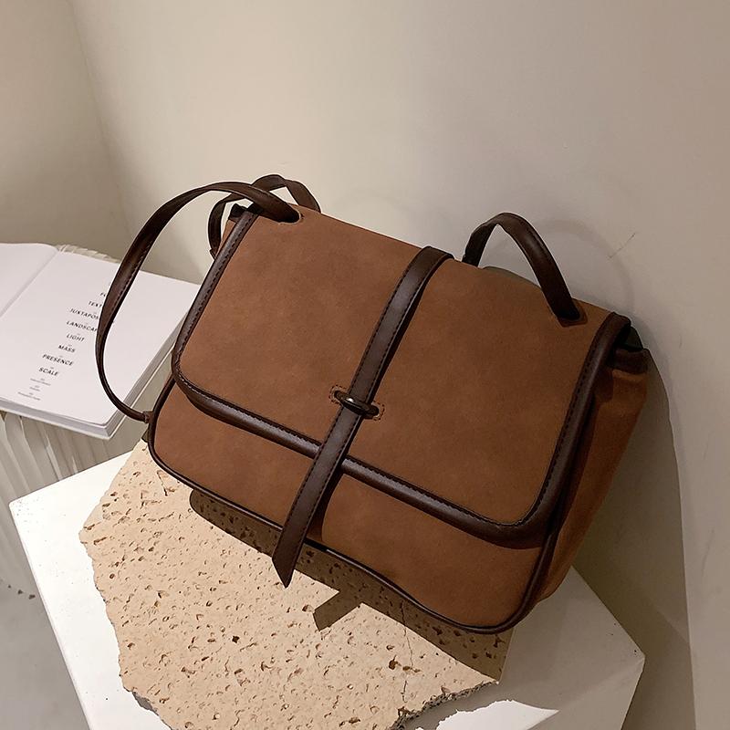 

Evening Bags 2021 Autumn And Winter Retro Frosted Small Bag Single Shoulder Square Purses Handbags Luxury Designer