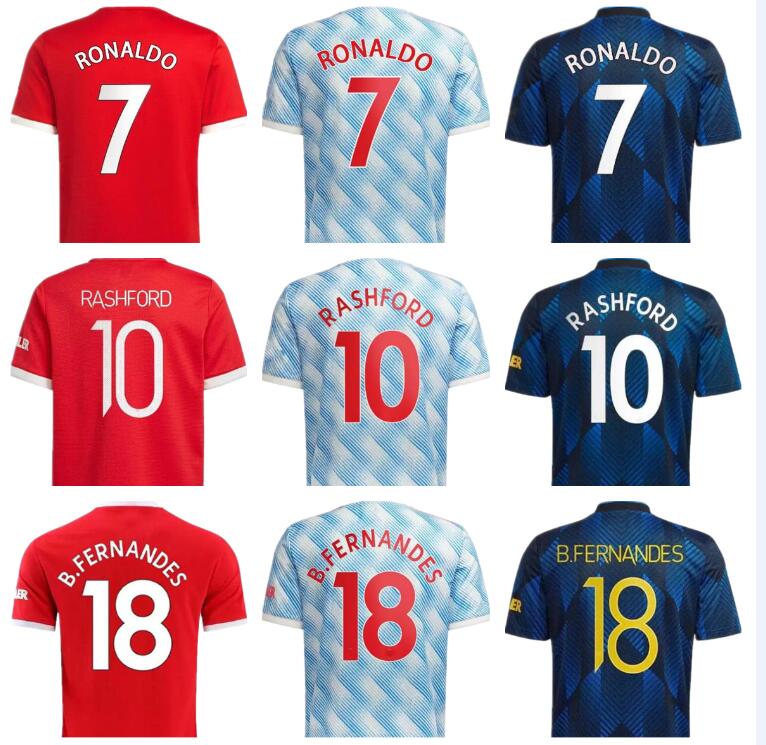 

RONALDO soccer jersey SANCHO RASHFORD 21 22 MAN SHAW UNITED 2021 2022 fans player version UTD POGBA MARTIAL LINGARD B. FERNANDES football shirt men + kids kit6, 21-22 3rd