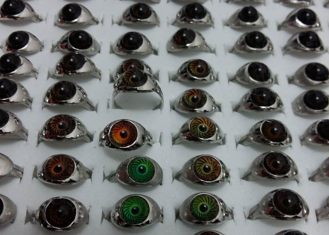 

mood ring cat's eye change color rings adjustable, Silver