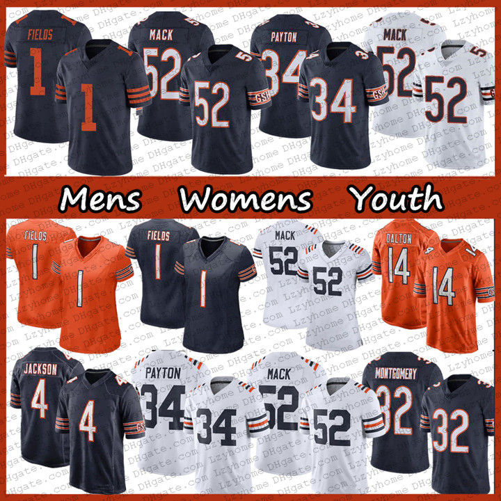 

1 Justin Fields 52 Khalil Mack Jersey 4 Eddi Jackson Walter Payton Cole Kmet cHIcAGobEARsbRIAn Urlacher David Montgomery Tarik Cohen Mike Ditka Andy Dalton, My store(lzyhome)