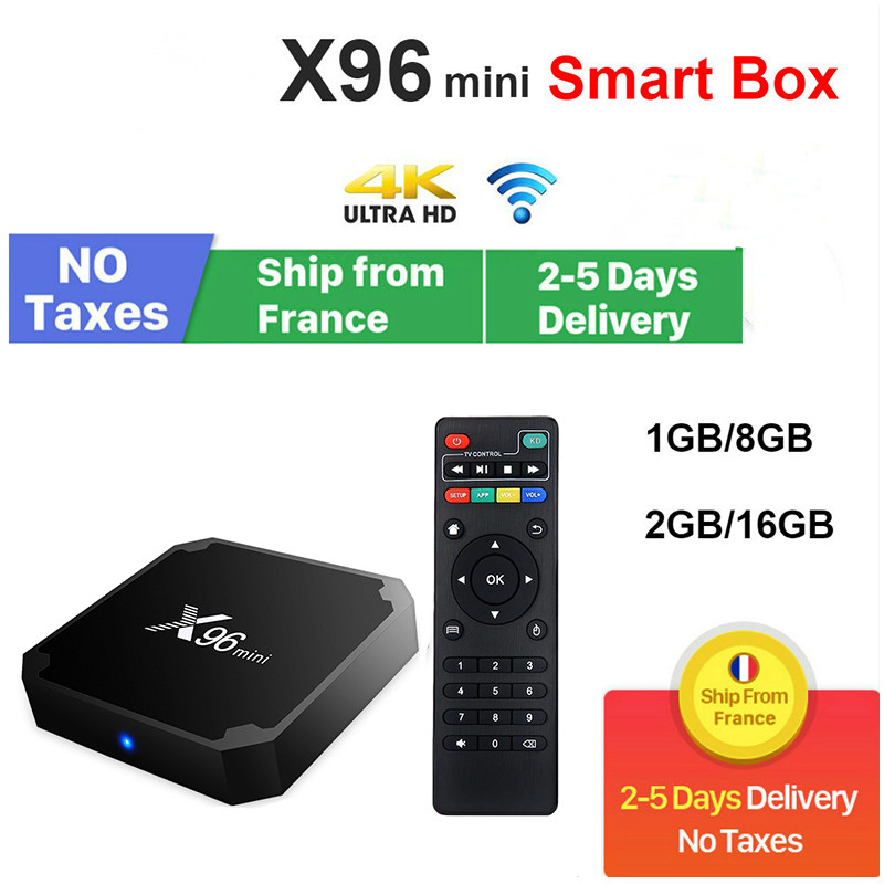 

X96 MINI Android 9.0 TV Box 2GB 16GB Amlogic S905W 4K WiFi Smart Boxes France Local Stock