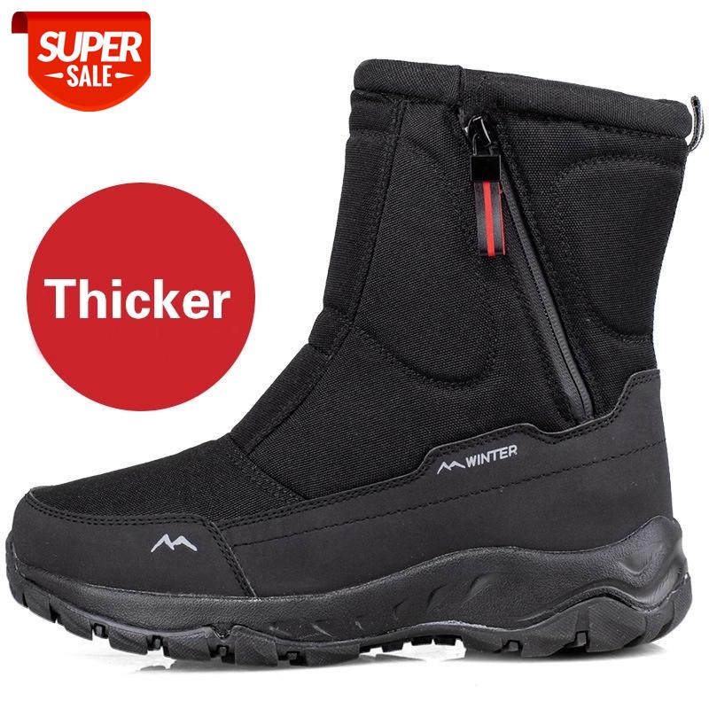 

Men Boots 2020 New Winter Shoes For Men Snow Boots Waterproof Non-slip Casual Shoes Thick Fur Winter women Comfort #HE5M