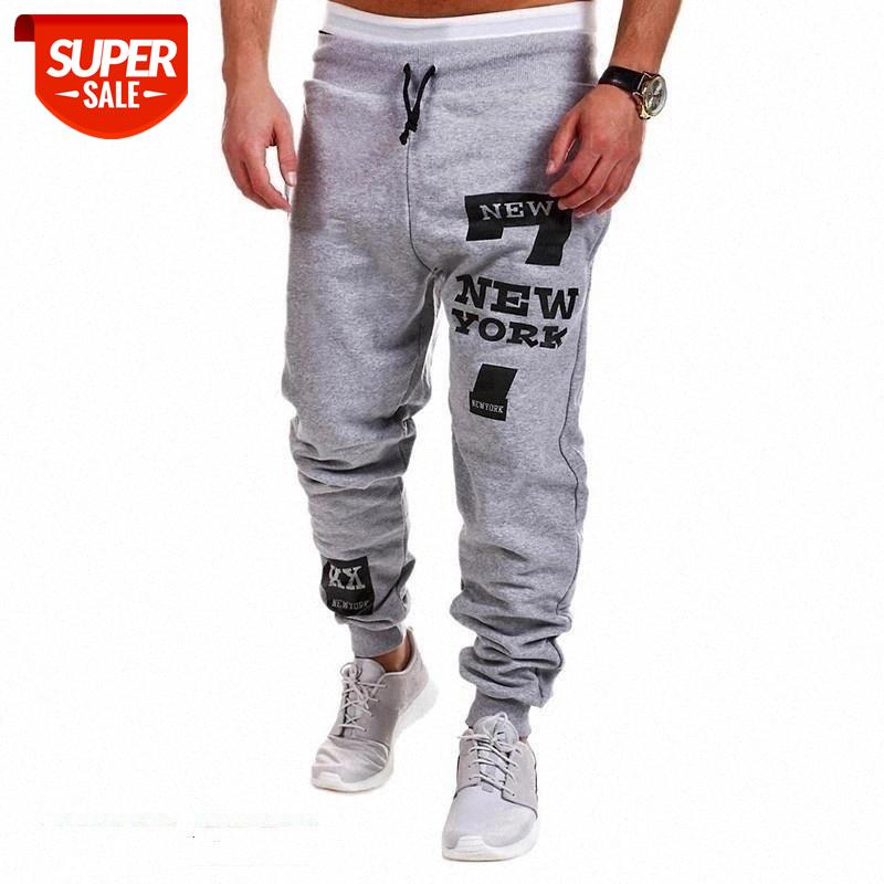 

Top Selling Product In 2020 Euro Code Korean New Fashion Casual Trousers Number 7 Printed Sweatpants Joggers Men' Clothing #xv0a, Sky blue