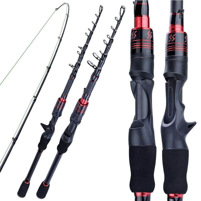 

Boat Fishing Rods Sougayilang Lowest Profit 1.8m 2.1m Carbon Rod Casting Spinning Travel Tackle Lure
