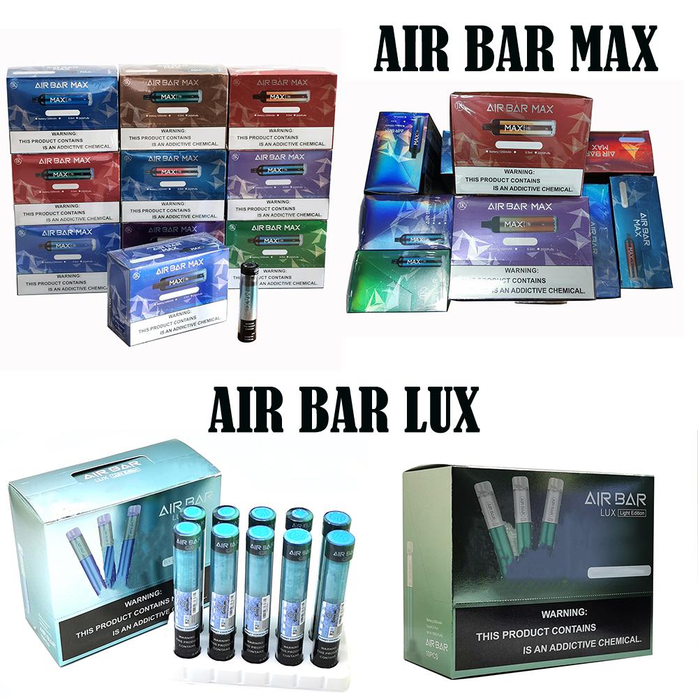 

Air Bar Max Lux Diamond Disposable Device Pods E Cigarette Airbar 1250mAh Cartridges Prefilled 6.5ml Starter Kits 20 Colors Vaporizer Oil Carts vs bang xxl IJOY RANDM