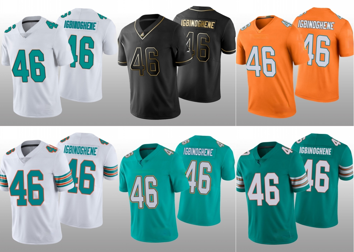 

Miami Dolphins Men Noah Igbinoghene Golden Edition Women Youth Jersey, Black
