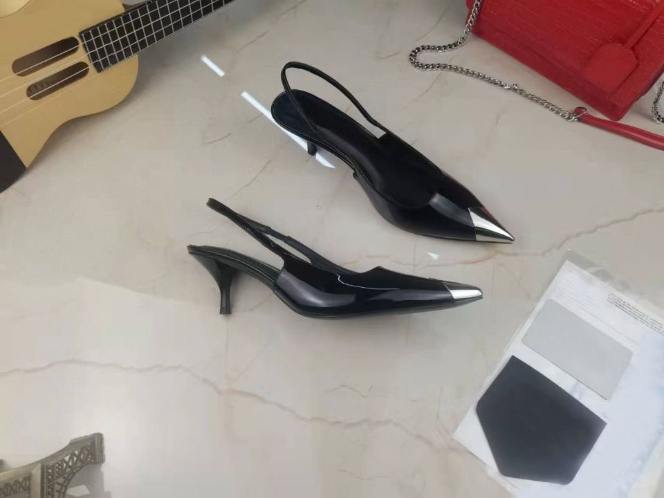 

Leather bottom sandals women's highs quality fashion sheet metal woven leather high heels sexy luxury dress shoes 6cm send box 35-42, Black