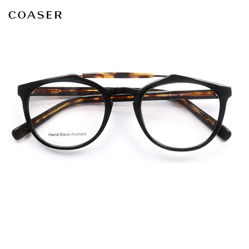 

Fashion Sunglasses Frames Double Bridge Eyeglasses Frame Men Vintage Color Acetate Glasses Yellow Spectacles Prescription Multicolor Eyewear