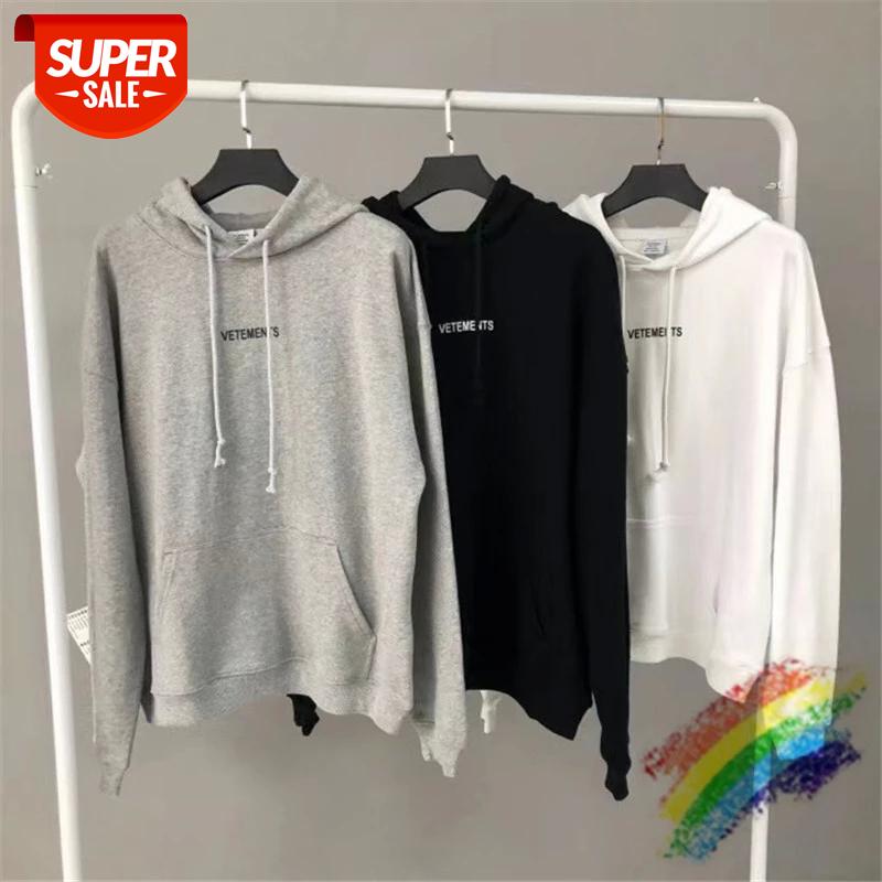 

2020fw VETEMENTS Hoodie Men Women 1:1 High Quality Tracking Hoodies Hood Textile Patch Embroidered Logo VTM Sweatshirts #Yj2j, Black