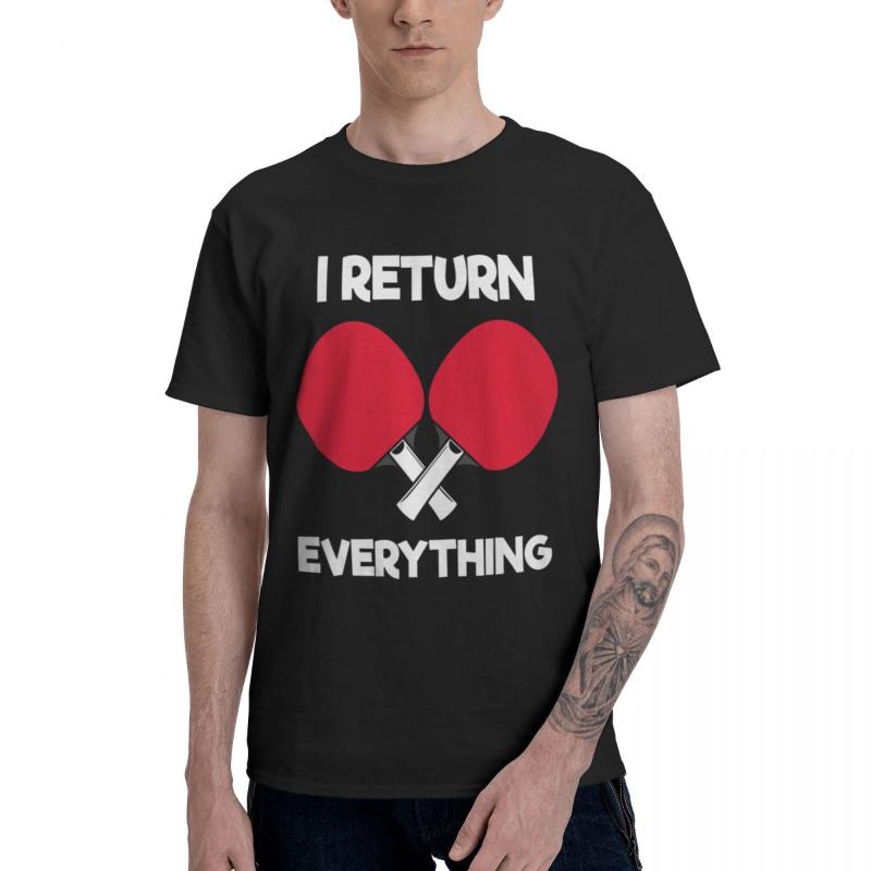 

Men' T-Shirts Unisex T Shirt Table Tennis Love Paddle Ping Pong Gift Quality Cotton 2021 O-neck Hip Hop, Black