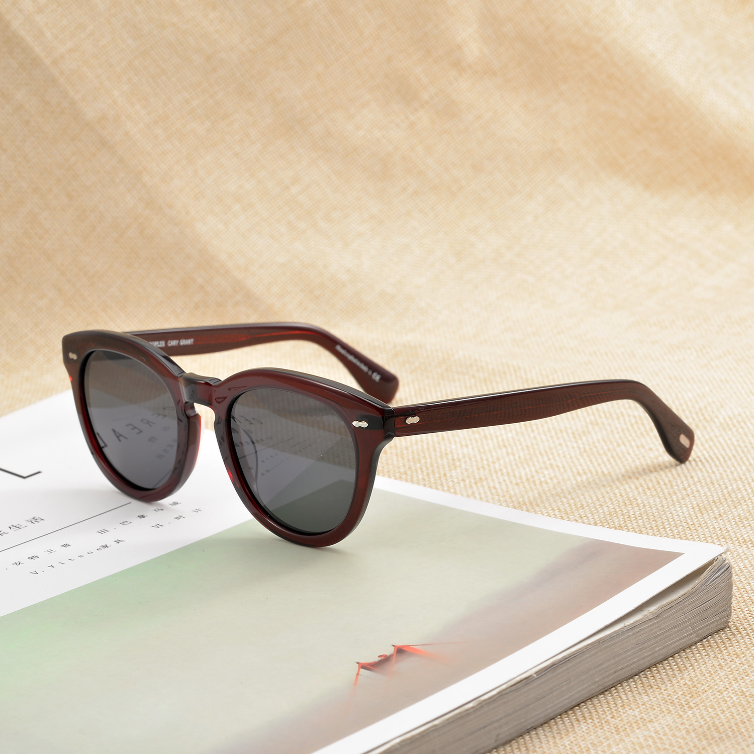 2021 New Cary Grant Brand Designer Polarized Sunglasses Men Women Driving Shades Male Ov5413 Vintage Round Sun Glasses Oculos De Sol PW4K