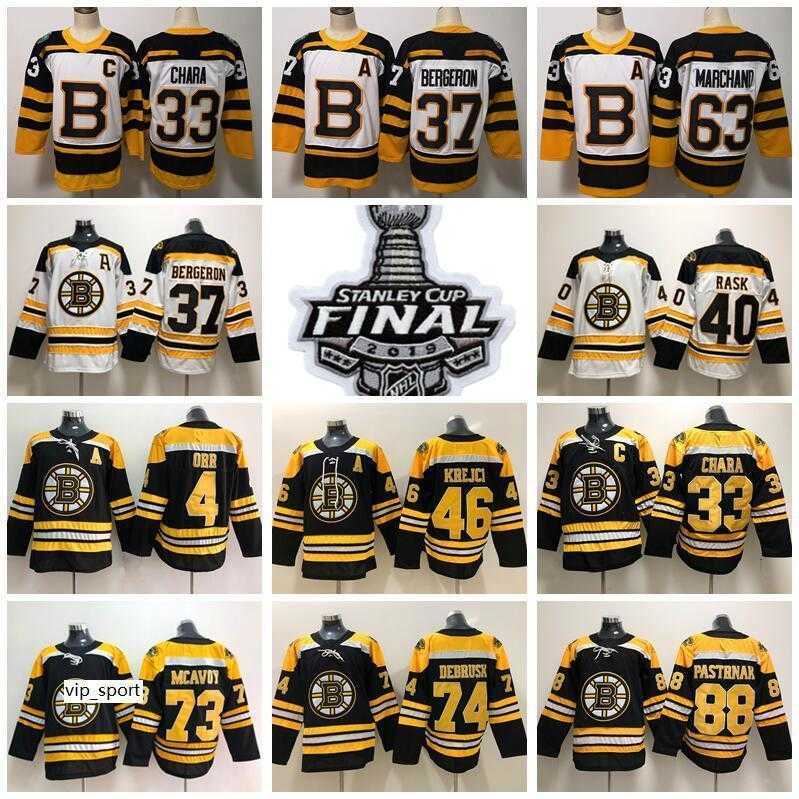 

Stanley Cup Finals Patch Boston Bruins Black White 33 Zdeno Chara 37 Patrice Bergeron Brad Marchand Jerseys David Pastrnak Charlie McAvoy, Men black final