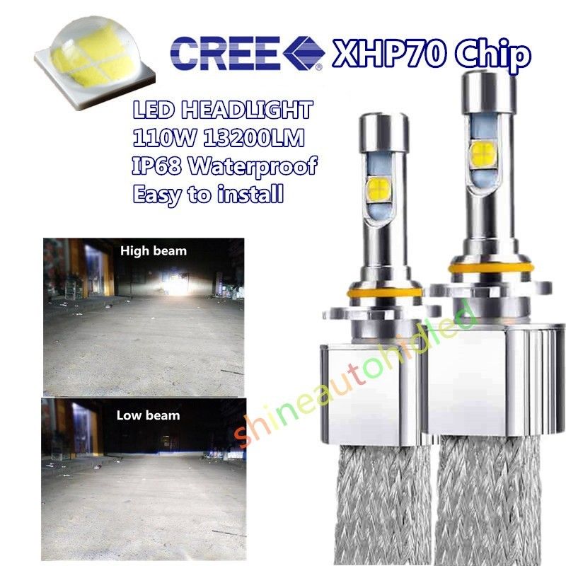 

Cree XHP70 Car LED Headlight 110W 13200LM 6000k H4 H7 H8 H9 H11 9005 9006 9012 Auto headlamp Canbus EMC Kit Bulbs fog lighting lamps