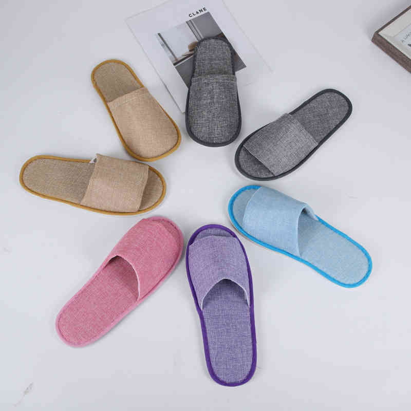 Disposable Slippers Women Men Travel Passenger Shoes Home Guest Hotel Beauty Club Washable Slipper Colorful Comfortable Breathable ZXFTL0437