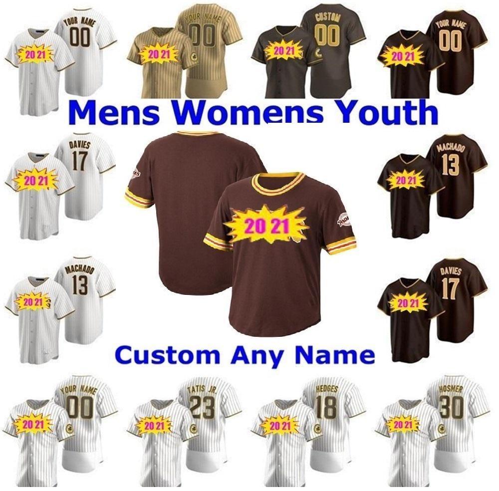 

2020 2021 San Diego Men Women youth kids Fernando Tatis Jr Manny Machado Tony Gwynn Eric Hosmer Brown Is Back Padres Baseball Jerseys, As pic