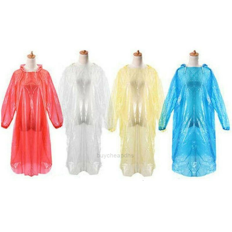 

Hood Disposable PE Raincoat Adult One-time Emergency Waterproof Poncho Travel Camping Must Rain Coat Outdoor Rainwear DH XHSCUJ