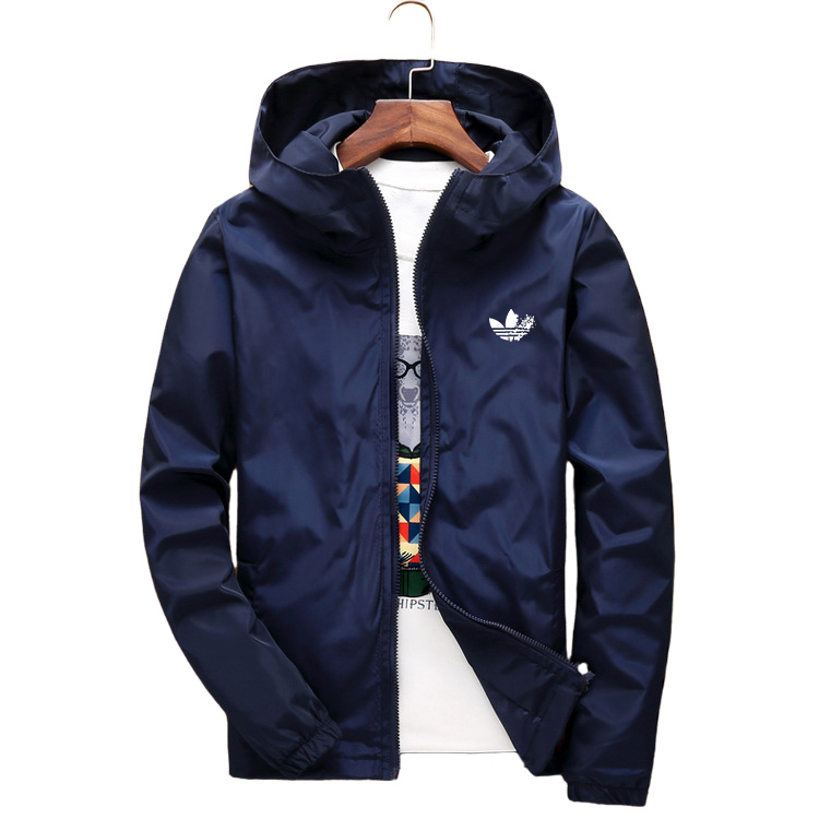 

2022 designer Outdoor Jacket Hooded Waterproof Coat Men Spring Autumn Male Zipper Jacket Sportswear Windbreak Climbing, Navy blue