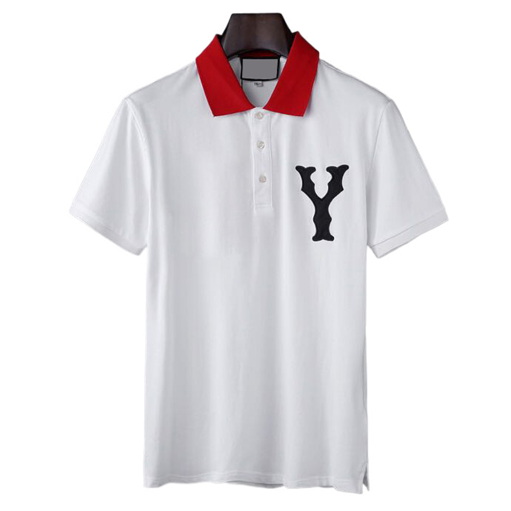 

Polo shirts mens designer t-shirts fashion clothing Embroidery letter Business short sleeve calssic tshirt Skateboard Casual tops tees M-3XL