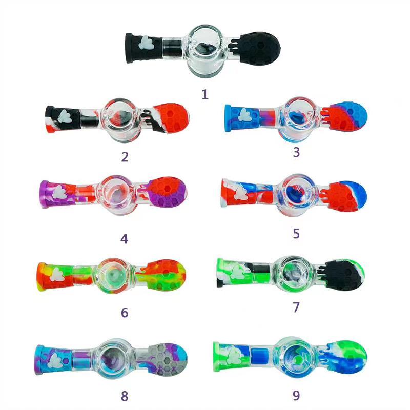 

Combination Multifunctional Pipe kit with stainless steel tip oil rig silicone bong water pipes