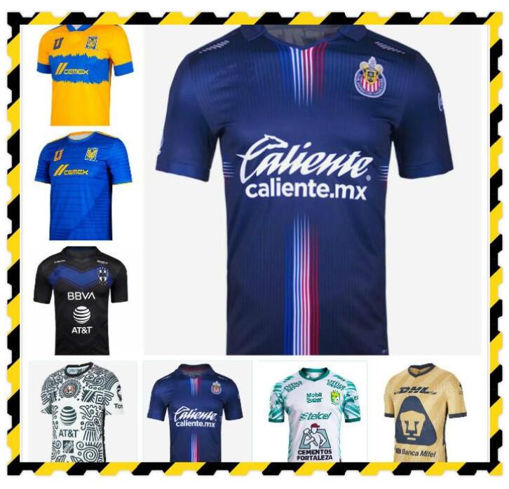 

DHL liga mx 2021 2022 jerseys Mexico Club America Tijuana Tigres UNAM Chivas Soccer jersey leon CHICHARITO sports Football Shirts, Black;yellow