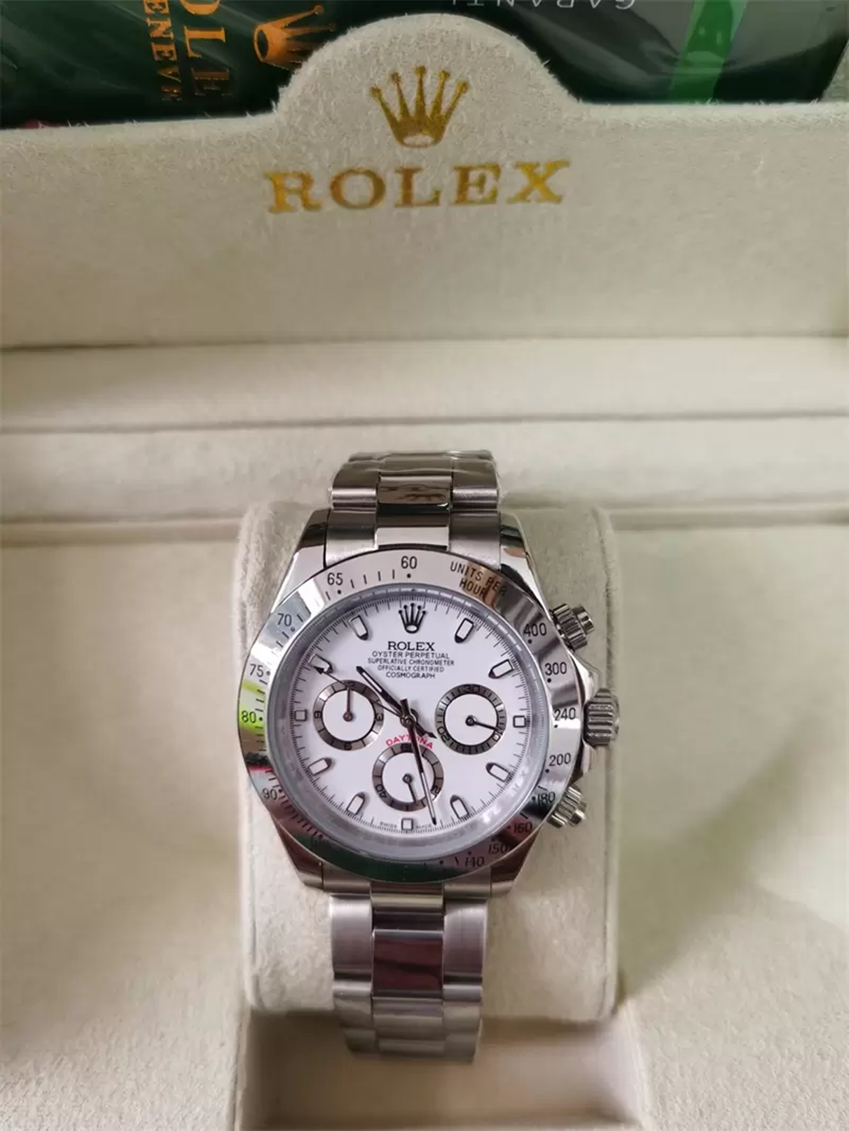 2021 avec boîte originale de luxe Automatique 2813 Mouvement mécanique Montre White cadran Montres Hommes 116508 116520 116528 Montre-bracelet po