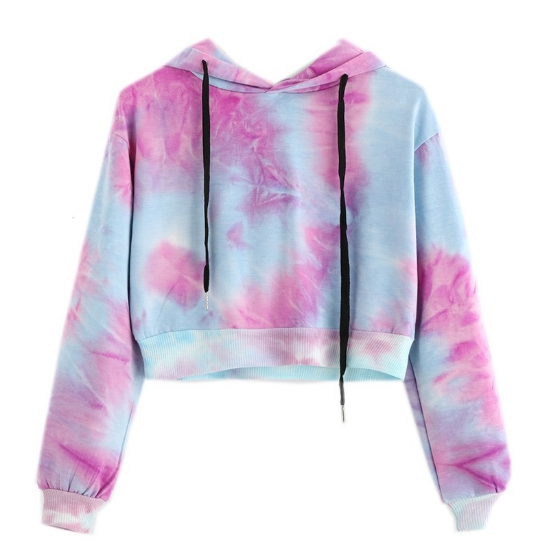 

2021 New Fashion Autumn Women Crop Tops Sweatshirt Print Colorful Hoodies Lady Long Sleeve Hoodie Streetwear Plus Size Womens Top Clothes 24