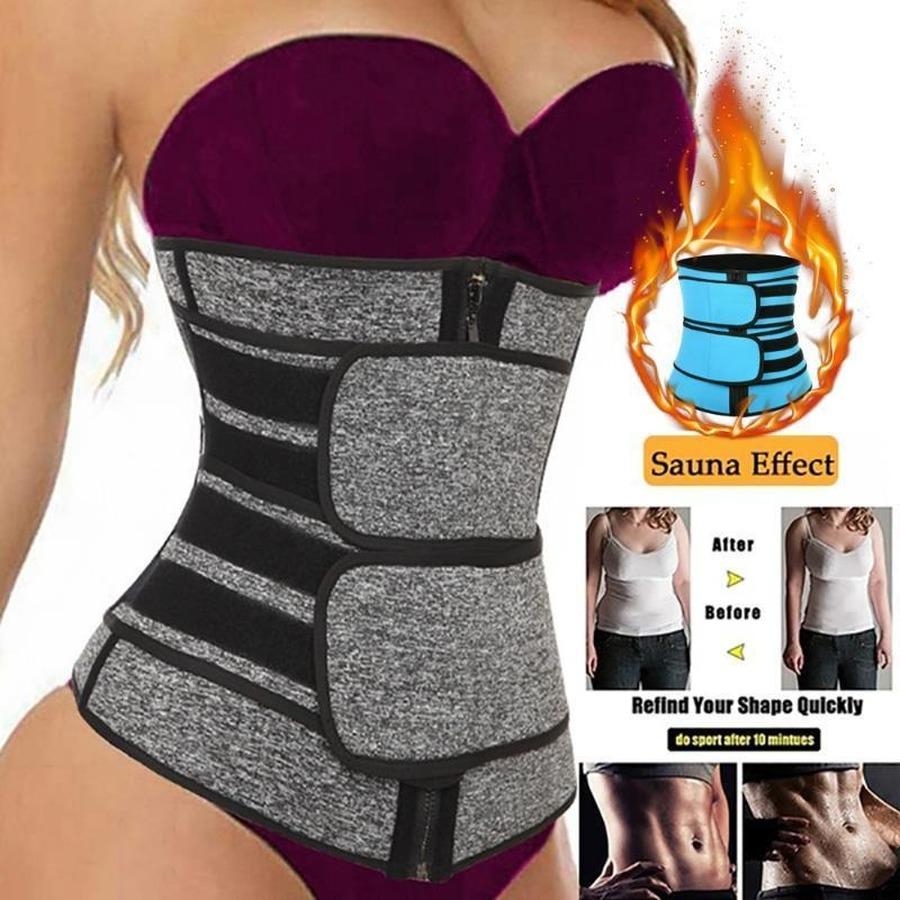 

Free Custom Logo Men Women Shapers Waist Trainer Belt Corset Belly Slimming Shapewear Adjustable Waist Support Body Shapers, Black