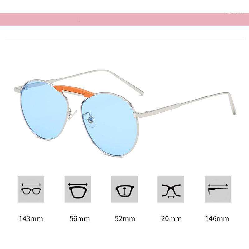 

Sunglasses ZUCZUG Metal Cat Eye Women Design Vintage Sun Glasses Female Blue Yellow Clear Lens Eyewear UV400