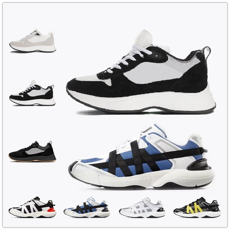 

With box]New Men B25 B24 Sneaker Oblique Runner Trainers Black Rubber Platform Shoes High Quality Real Leather Mesh Sport Shoes