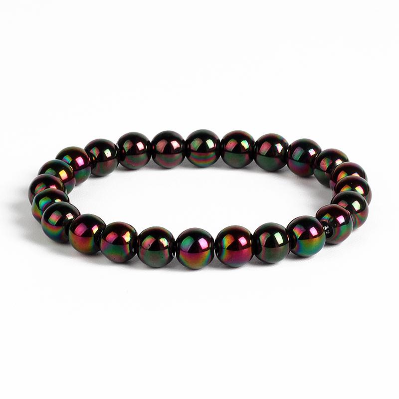 

Beaded, Strands Black Colorful Magnetic Hematite Bracelet Men Health Care Bracelets Women Natural Energy Stone Jewelry Pulsera