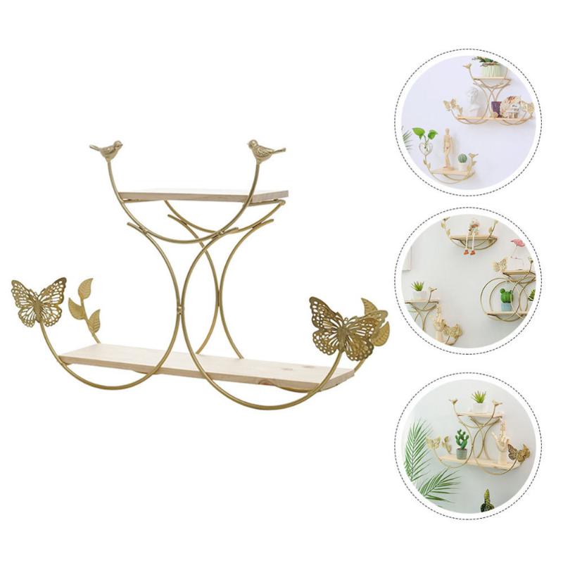 

1pc Creative Nordic Storage Rack Bathroom Storage Shelf Sundries Rack (Golden