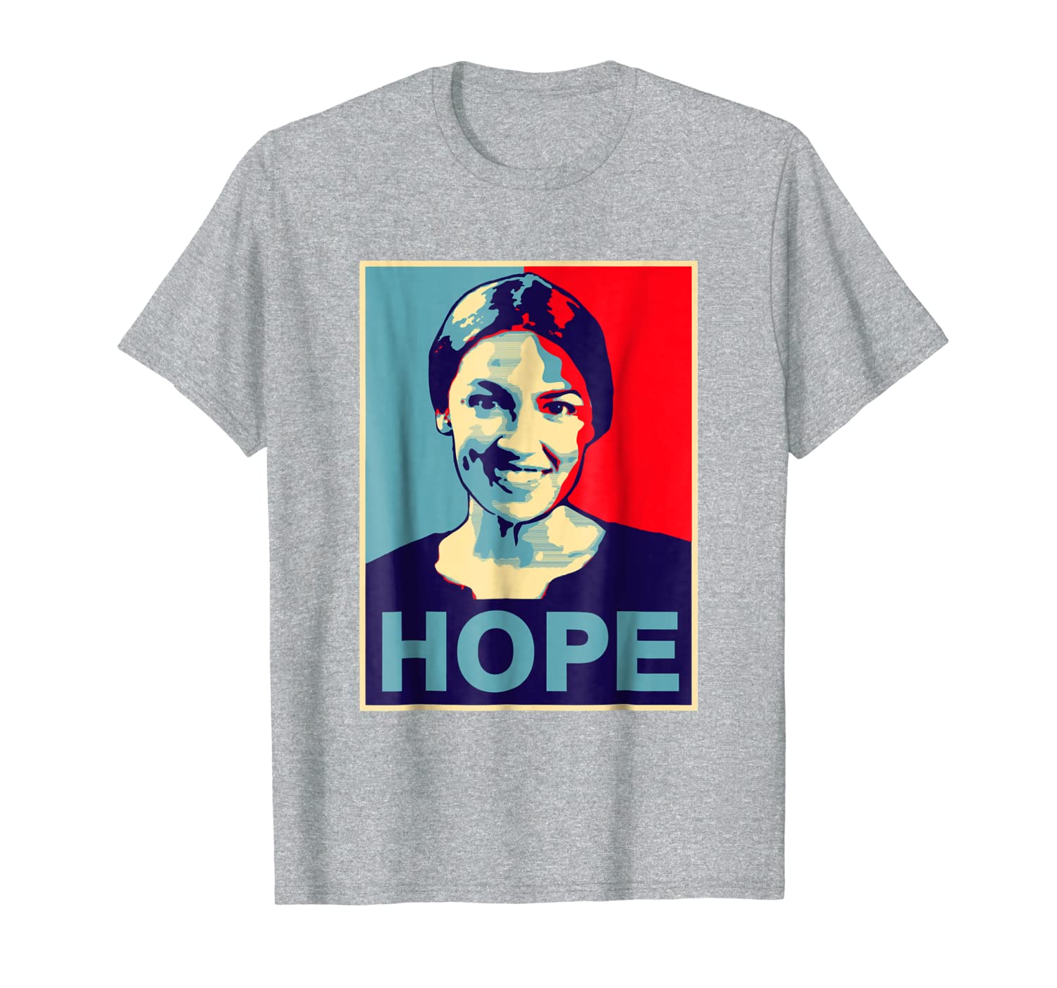 

alexandria ocasio cortez hope tshirt obama campaign poster, White;black