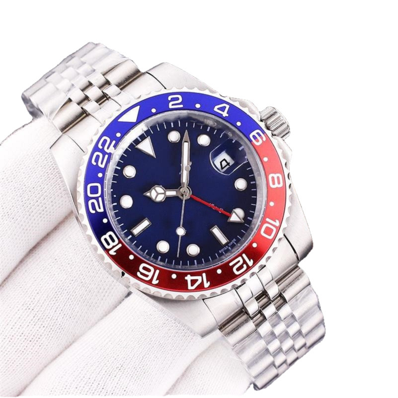 

2023 Local Warehouse Top Mens Watch all Work Automatic Mechanical Watches Stainless Steel Blue Red Ceramic Sapphire Glass 40mm Men Watches Wrist, 11