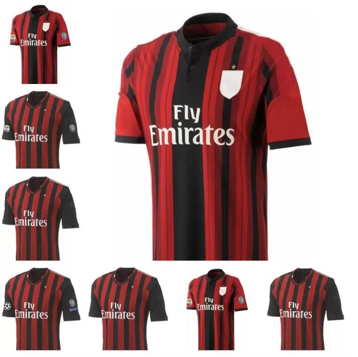 

2013 2014 IBRAHIMOVIC KAKA retro soccer jersey 13 14 15 milan Robinho El Shaarawy Ménez Torres Balotelli MONTOLIVO vintage classic football shirt, 2013 2014 home cl jersey