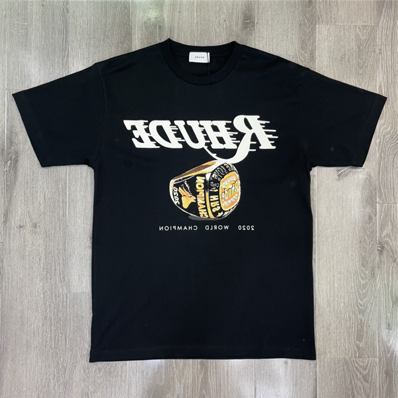 

Los Angeles limited T shirt Men Women 1:1 High Quality RHUDE T-shirt Tops Tee Short Sleeve