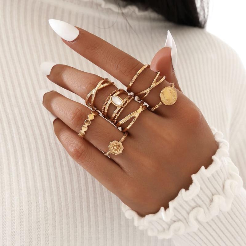Wedding Rings Daisy Matching For Women Anillos Mujer Ring Set Bagues Anillo Bohemian Jewellery Slytherin Accessories Couple Gift Sygnety-image-706157904