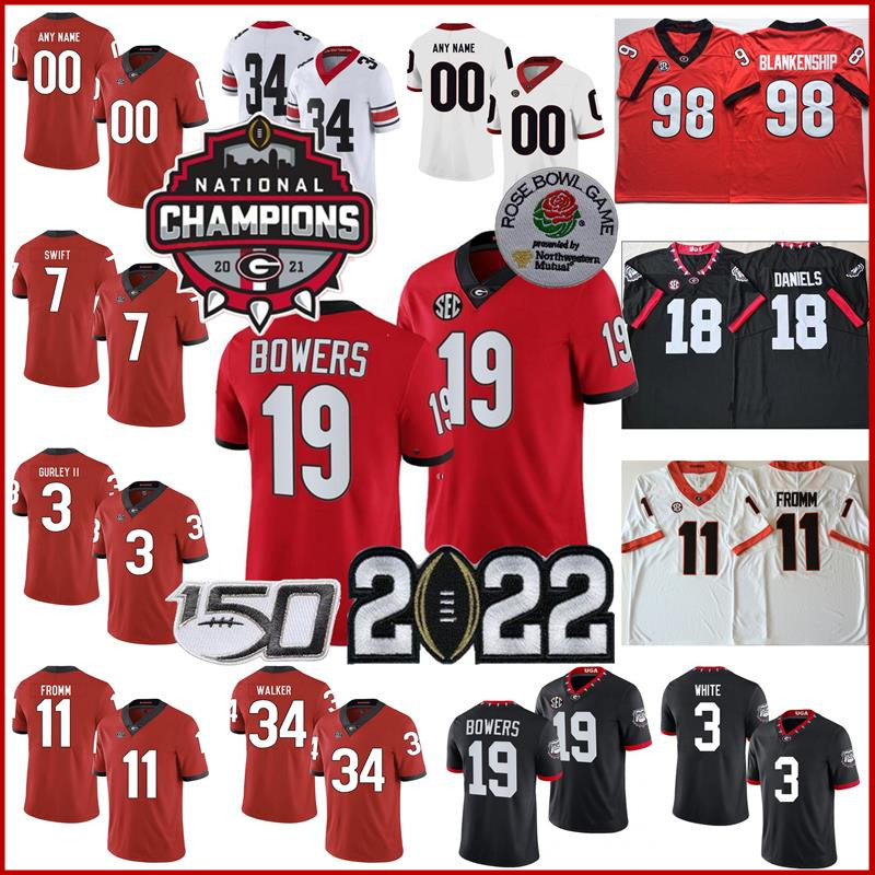

Brock Bowers 2022 Custom NCAA Georgia Bulldogs UGA Football Jersey Nationals Champion Lewis Cine Stetson Bennett IV George Pickens White Kendall Milton Ringo Wear, Colour 16