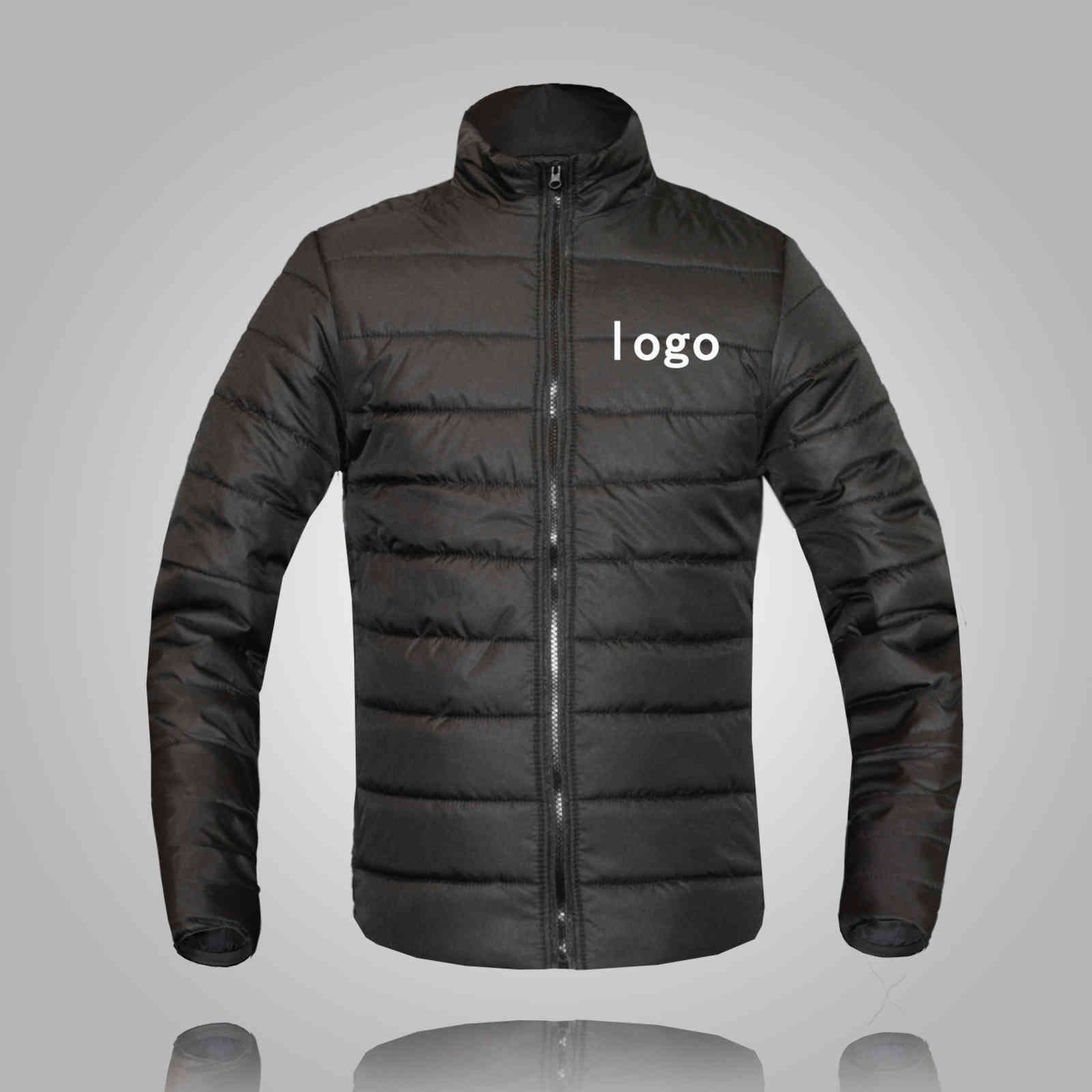 

2021 new men's warm coat stand collar down cotton padded cloth can be fixed, Black