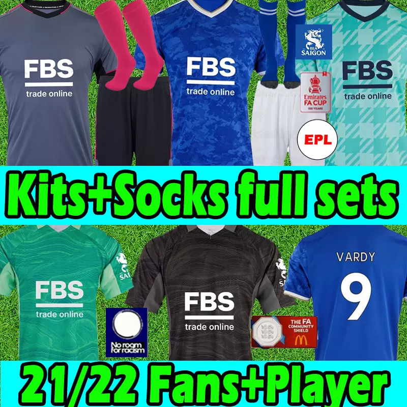 

21 22 Leicester soccer jerseys City VARDY Daka MADDISON TIELEMANS NDIDI AYOZE Barnes goalkeeper Schmeichel Soyuncu 2021 2022 men kids kit football shirt jersey, Away kids