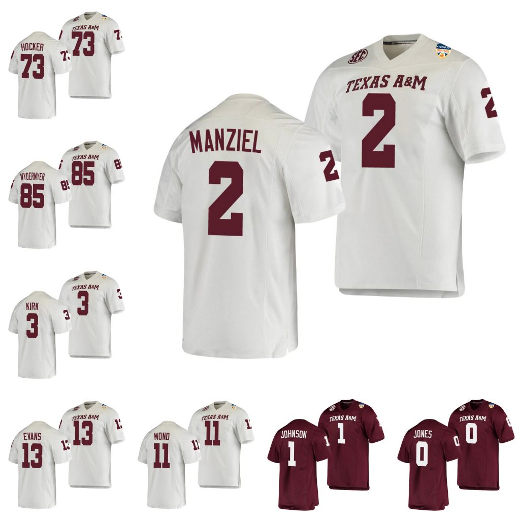 

2021 Texas A& Aggies Jersey Buddy Johnson Kellen Mond Jared Hocker Hezekiah Jones Ryan Tannehill Antonio Johnson Christian Kirk Johnny Manziel Football Jerseys, Youth s-xl
